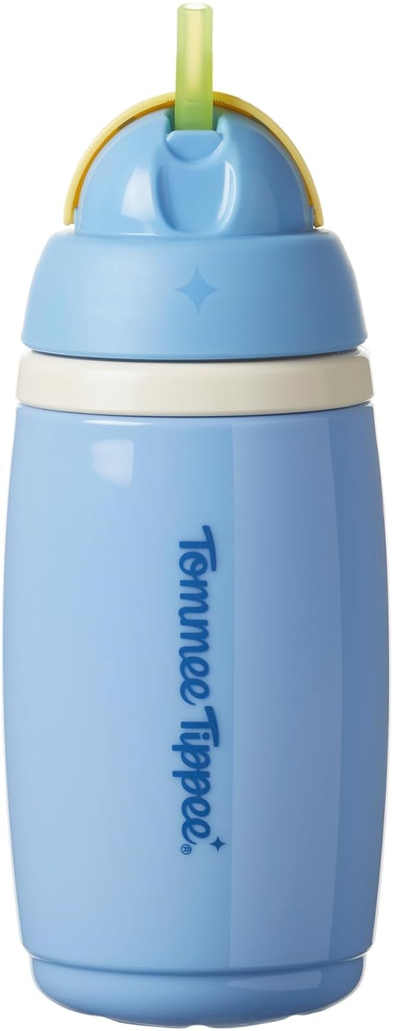 TOMMEE TIPPEE Active Straw Cup kubek bidon ze słomką 266 ml 12 m+ – niebiesko-żółty pojemność 266 ml – zdjęcie 1