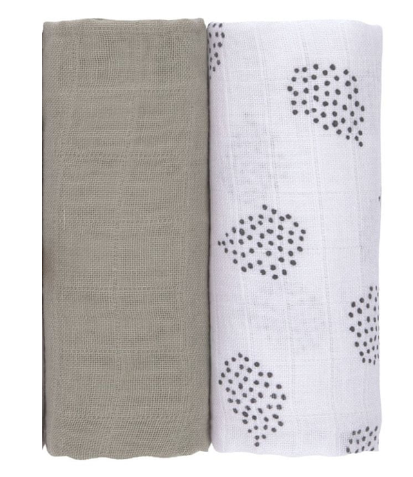 LASSIG couvertures en coton 60x60 x2