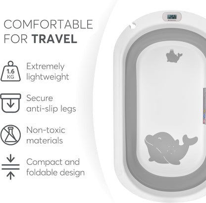 KikkaBoo Willy foldable bathtub with thermometer 0-36 months