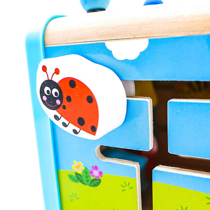 LOTTI & WILL Play Cube drewniana kostka wielofunkcyjna do zabawy 18 m+