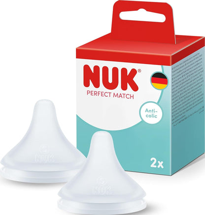 NUK Perfect Match smoczek 6m+ x2, antykolkowy zestaw smoczków L dla niemowląt