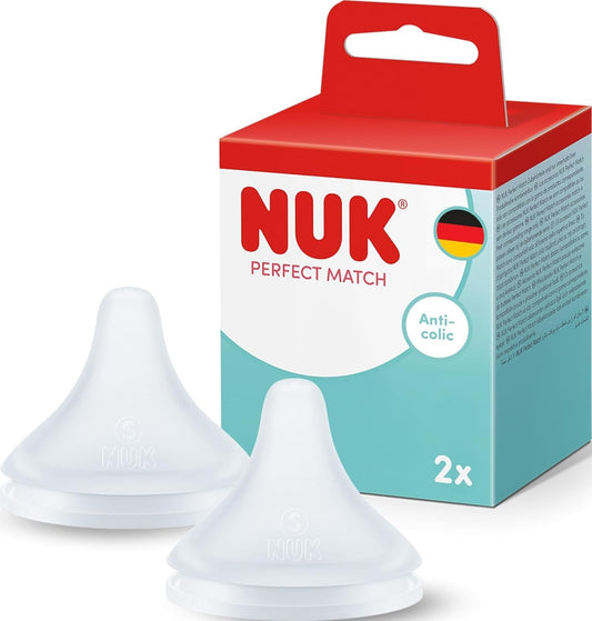 NUK Perfect Match smoczek 6m+ x2, antykolkowy zestaw smoczków L dla niemowląt