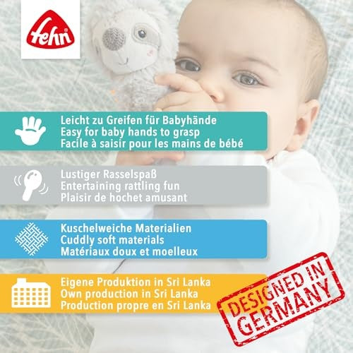 Fehn feehnLAND Mouse Rainmaker Rattle, 19cm, 0m+