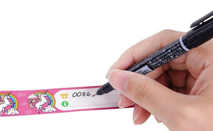 VICLOON wodoodporne bransoletki SOS dla dzieci 8 sztuk + flamaster
