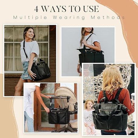 MISS FONG sac à dos pour poussette avec accessoires 4 en 1
