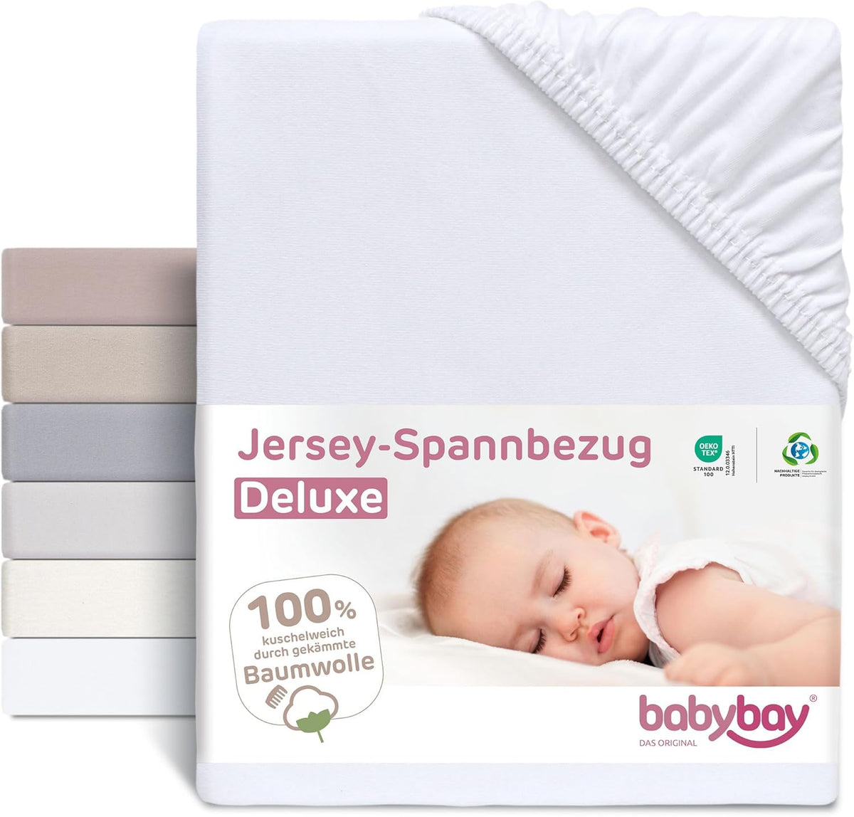 Drap housse avec élastique pour Original 81x42 cm x2 BABYBAY
