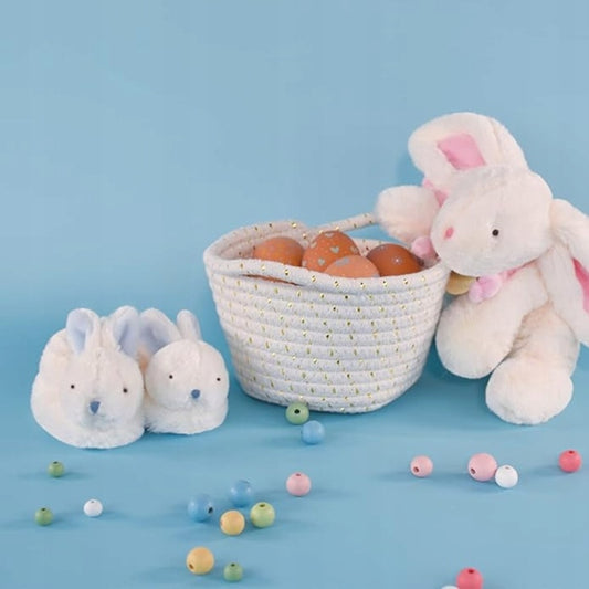 DOUDOU et COMPAGNIE bløde babysko med rangle KANINER