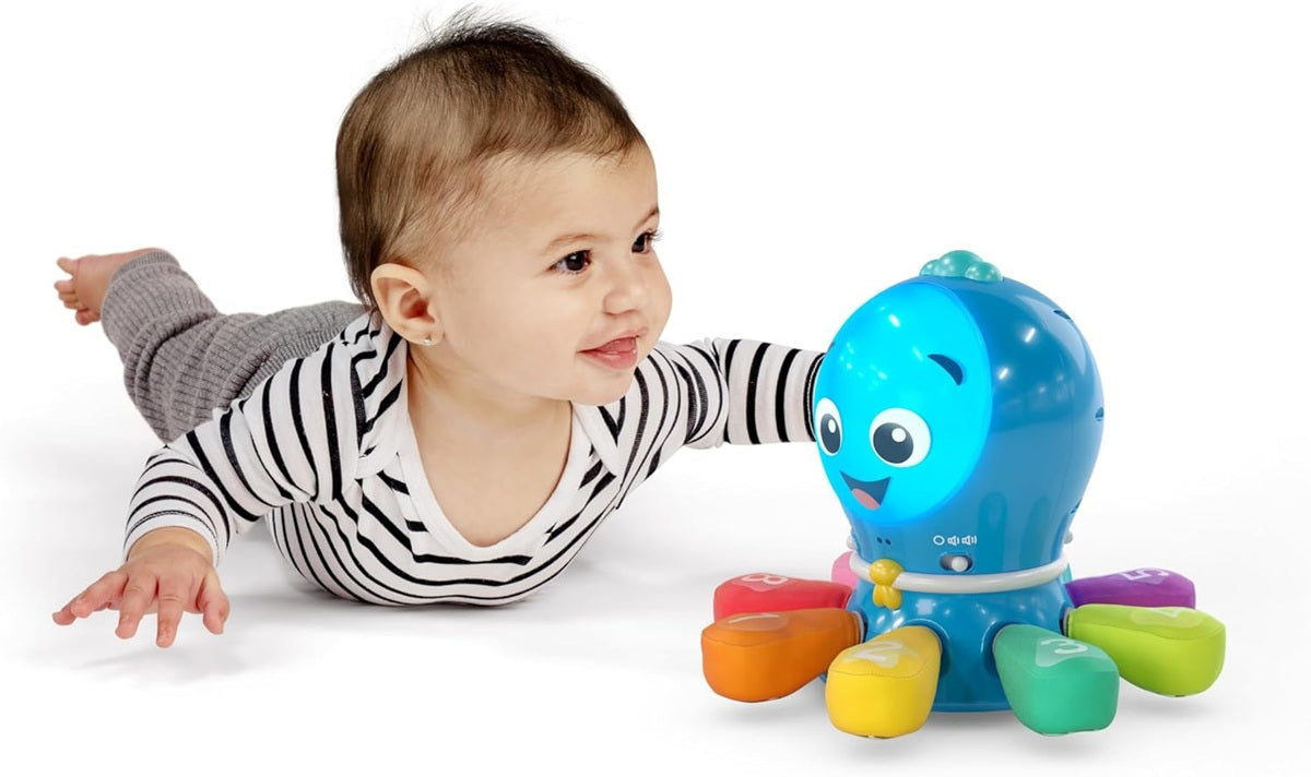 BABY EINSTEIN interaktív POLIP mondatokkal, dallamokkal, fényekkel és mozgással, 4 nyelven