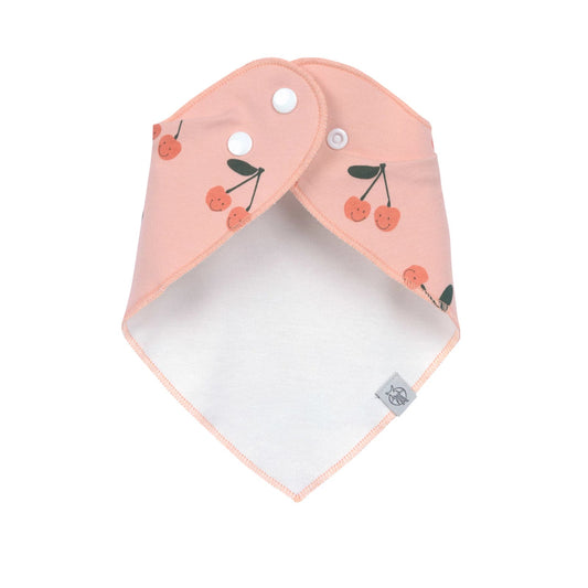 Lässig Happy Fruits Cherry bandana bib with snaps