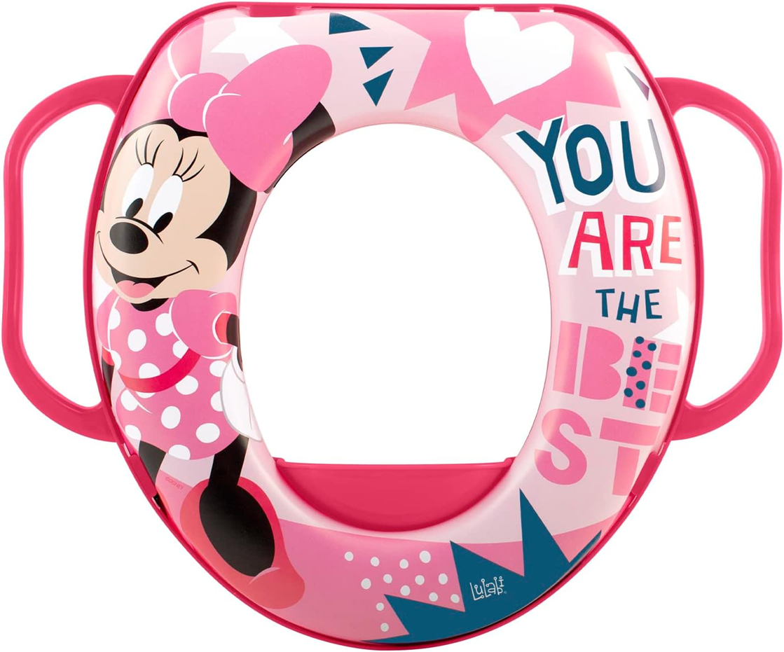 LULABI Minnie Mouse réducteur de toilette doux avec poignées 12 m+