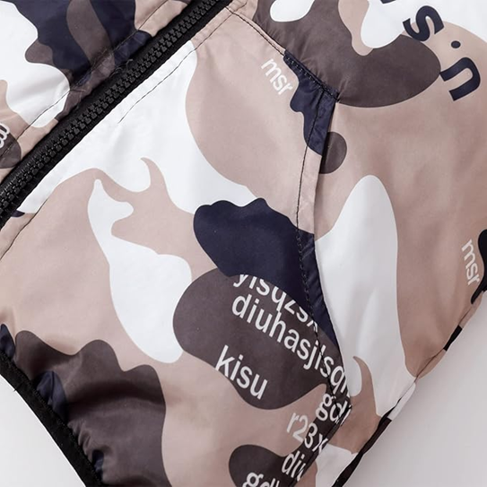 JIAMY kamizelka pikowana z kapturem dwustronna 110-120