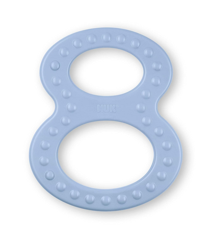 NUK anneau de dentition en silicone 2 pièces 6,5 x 8 cm 0+
