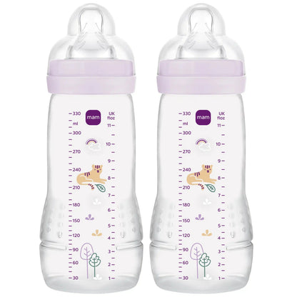 MAM Easy Active zestaw butelek 2x 330 ml 4 m+ smoczek 3 TYGRYS – em tygrysa wiek 4 m+ smoczek 3 (szybki przepływ) pojemność…