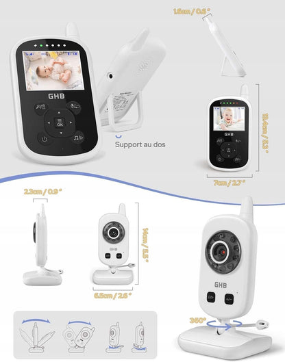 GHB UU24 babyphone numérique écran LCD 2,4"