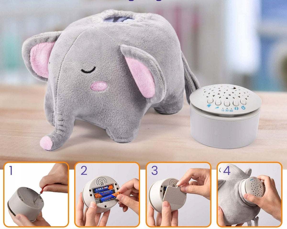 MOMCOZY peluche projecteur d'étoiles 15 mélodies et sons 13x19 cm SOLEIL
