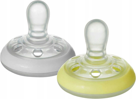 TOMMEE TIPPEE smoczek ortodo. x2 0-6msc ŚWIECI