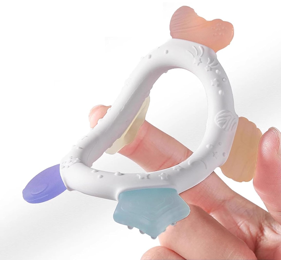 AKOLIK sucette de dentition en silicone ultra douce 9,5 cm 3 m+
