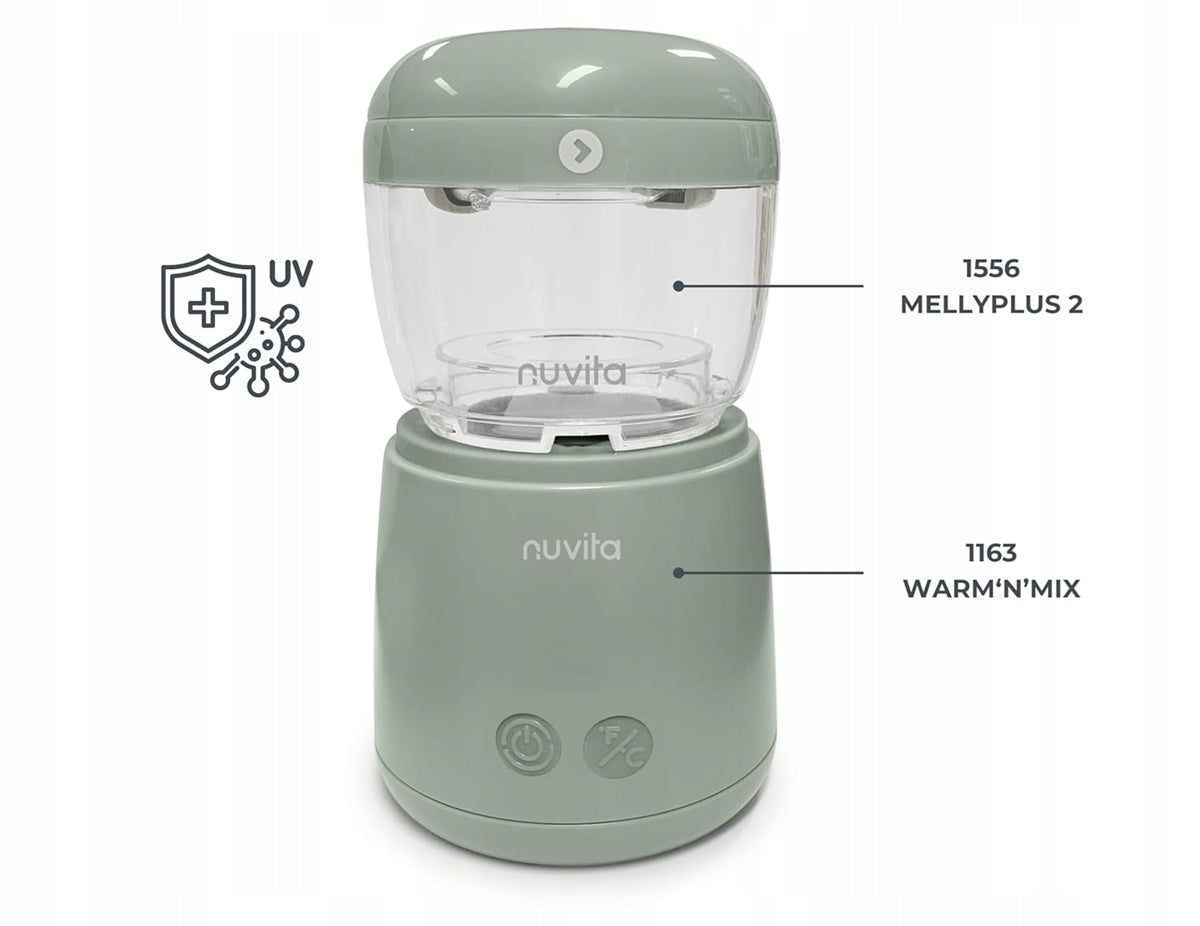 NUVITA Warm'N'Mix chauffe-biberon de voyage compatible avec différentes marques 9 x 8,5 cm