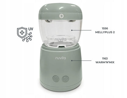NUVITA Warm'N'Mix chauffe-biberon de voyage compatible avec différentes marques 9 x 8,5 cm