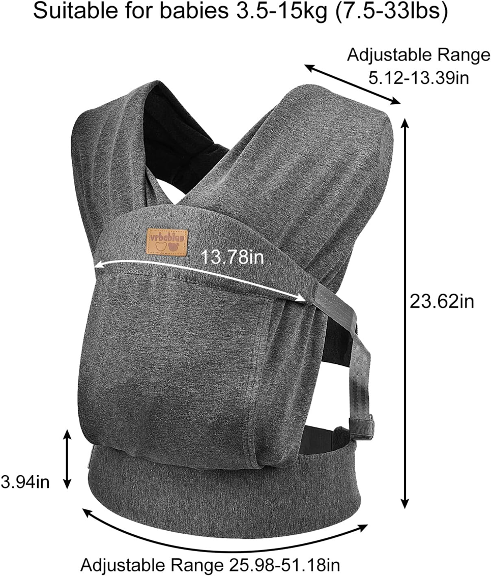 VRBABIES porte-bébé ergonomique doux 3-15kg