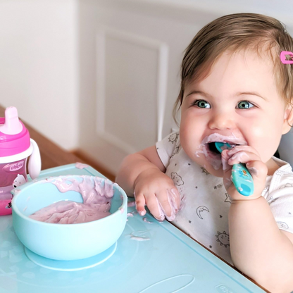 CHICCO Easy Start set en silicone bol cuillère bavoir