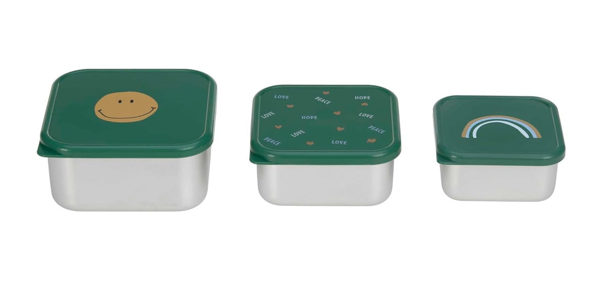 LASSIG Snackbox BOÎTES À EN-CAS en acier x3
