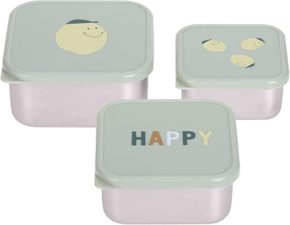 LASSIG Snackbox boîtes à goûter en acier x3