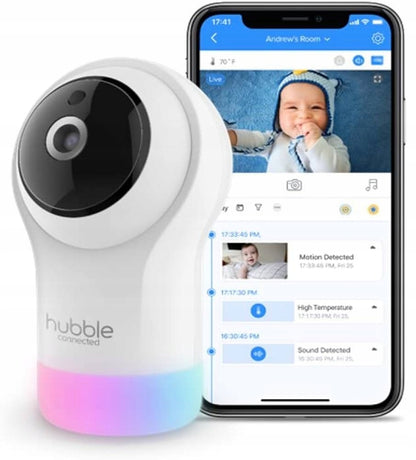 HUBBLE Nursery Pal Glow elektronikus bébiőr Smart HD kamera