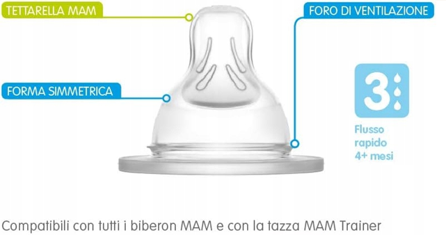 MAM tetinas para biberón 4m+ x2
