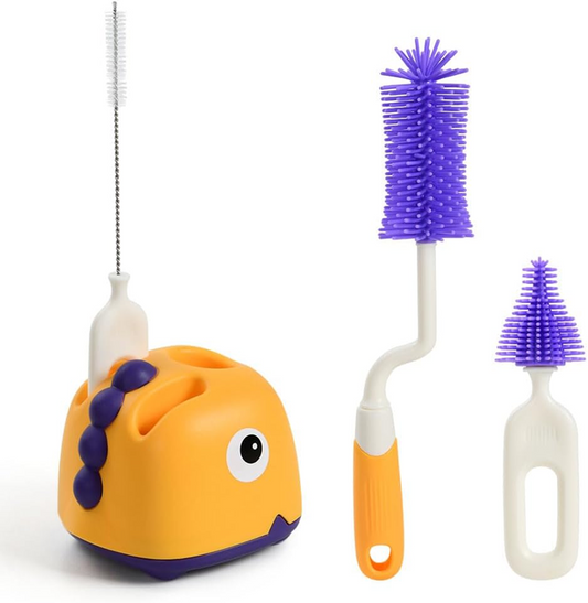 VICLOON 3w1 silikonowe szczotki do czyszczenia butelek smoczków słomek 32cm