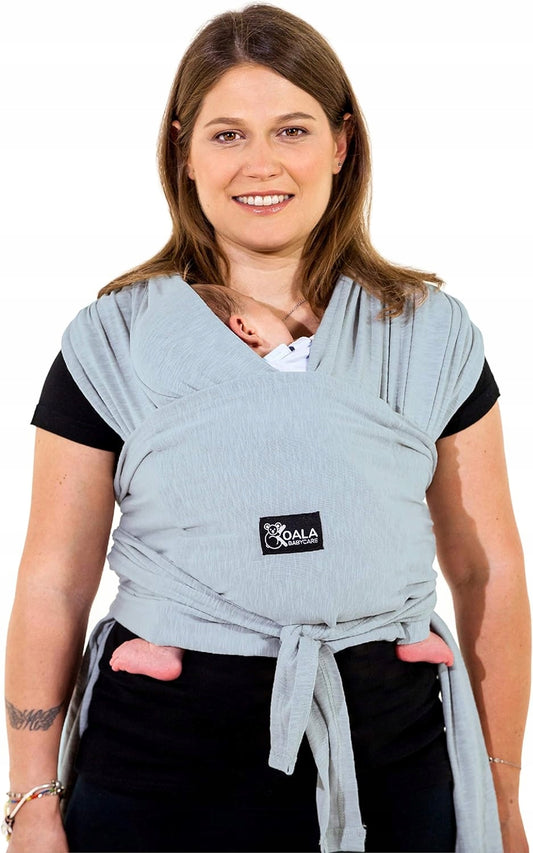 KOALA BABYCARE chusta do noszenia dziecka 2w1, błękitne nosidełko dla noworodka, noszenie 0m+