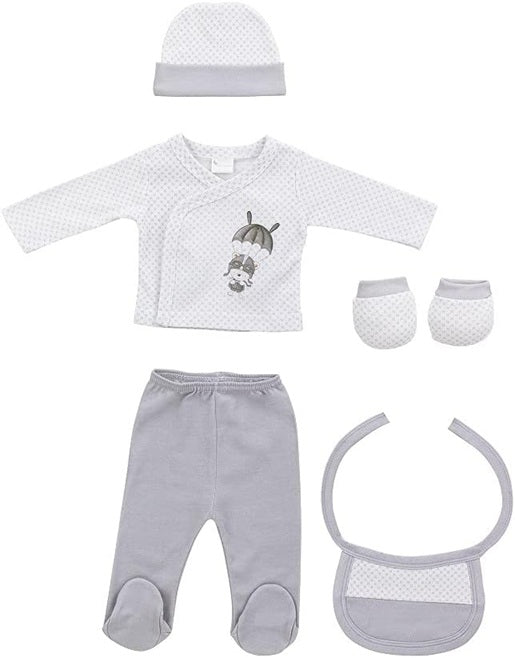 INTERBABY conjunto de regalo de algodón pijama gorro calcetines babero leotardos