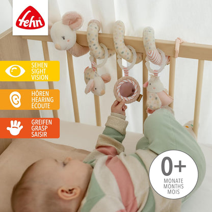 FEHN spirale suspendue pour poussette lit siège SOURIS 35 cm broderie lumineuse