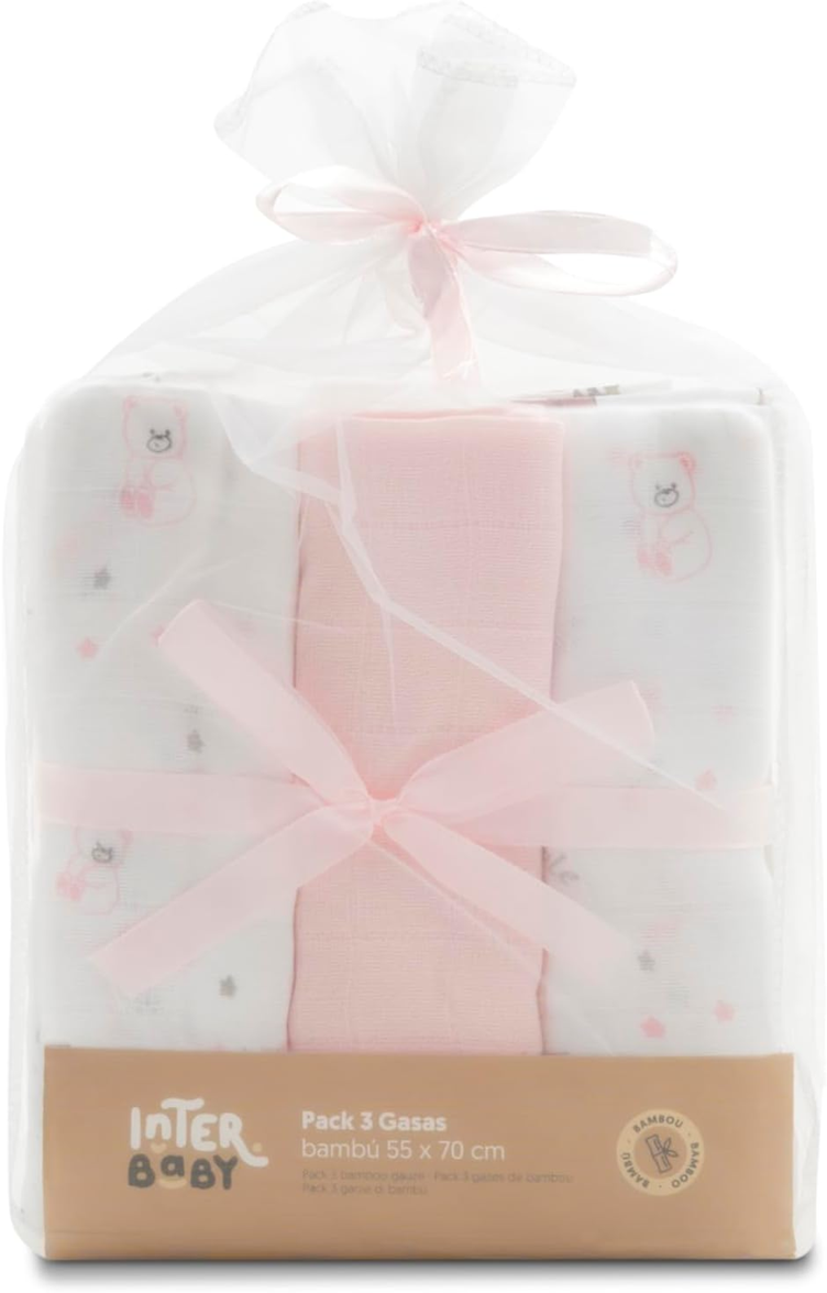 INTERBABY langes en bambou alèses de change 55 x 70 cm lot de 3