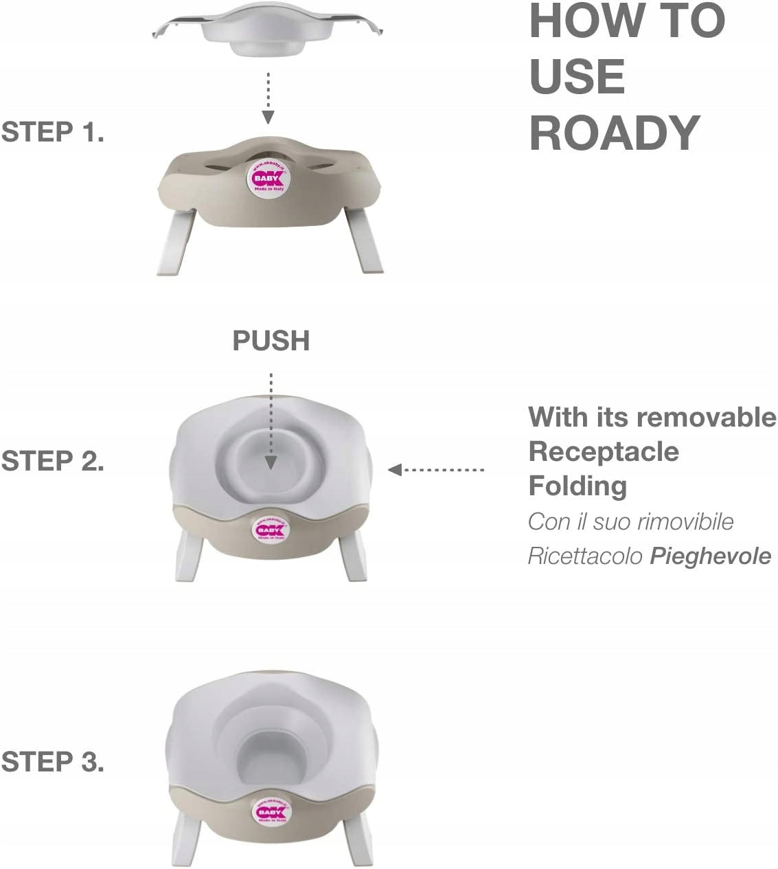 OK BABY 3in1 Reise-Toilettensitz, ohne Beutel