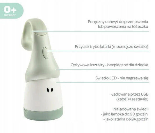 BEABA Pixie 2w1 latarka przenośna lampka nocna LED