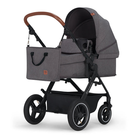 KINDERKRAFT B-TOUR 3w1 wózek wielofunkcyjny do 22kg + fotelik MINK PRO – DARK GREY – zdjęcie 2
