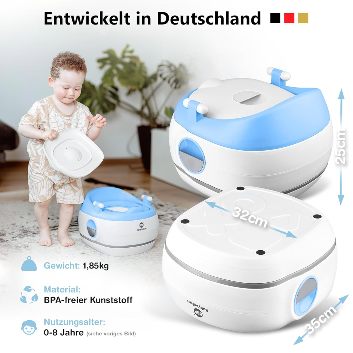 BABYBEFUN 3en1 pot réducteur marchepied