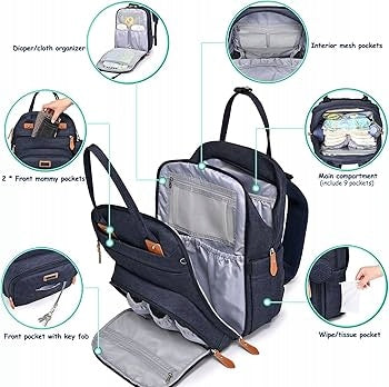 WELAVILA zaino per passeggino con accessori