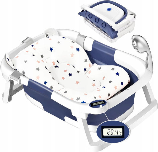 GLENMORE baignoire pliante avec vidange et thermomètre