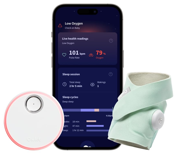 OWLET DREAM SOCK smart oxygen and pulse monitor for infants