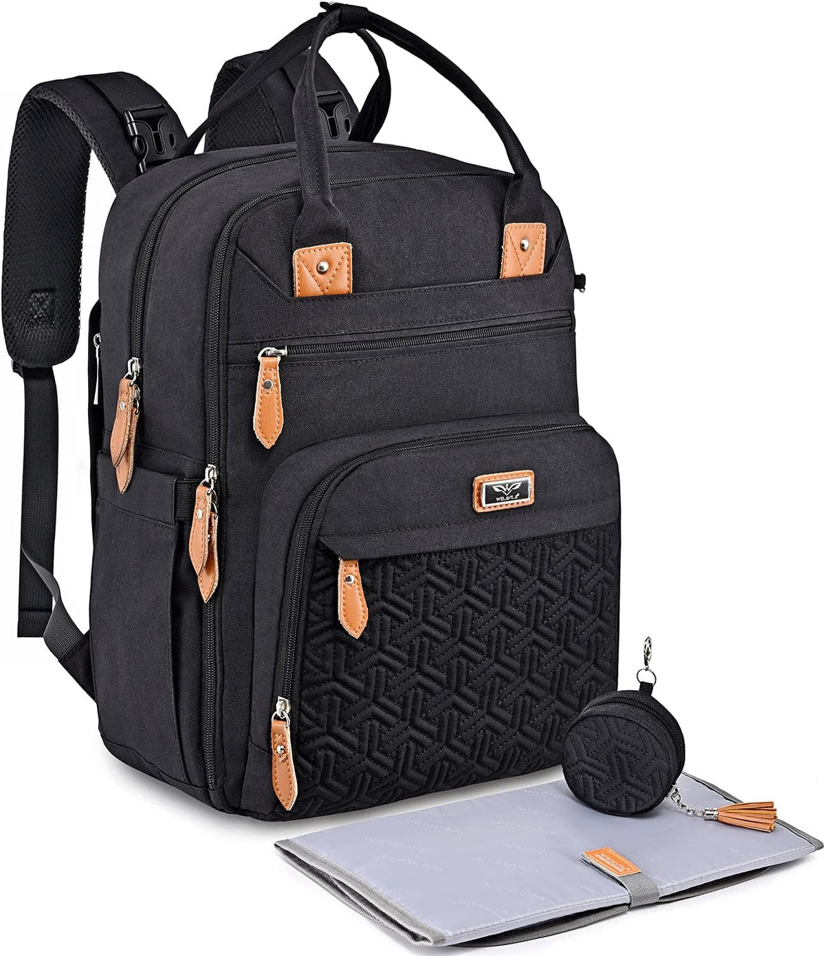WELAVILA Sac à dos poussette avec accessoires