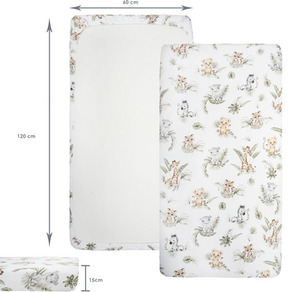 Drap-housse MEDIPARTNERS pour lit bébé 60cmx120cm x3
