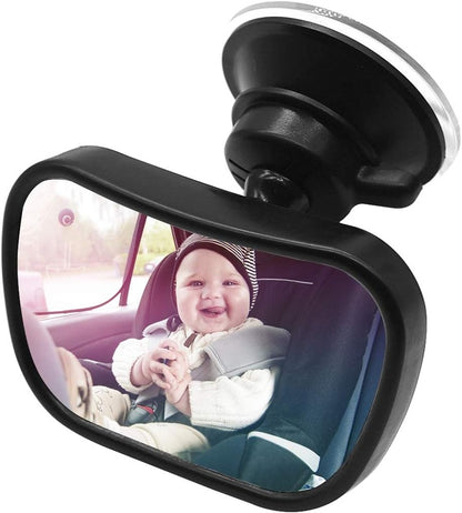 MIROIR POUR BÉBÉ 2en1 miroir rétroviseur pour voiture pour surveiller le bébé 5,5 x 8,8 cm