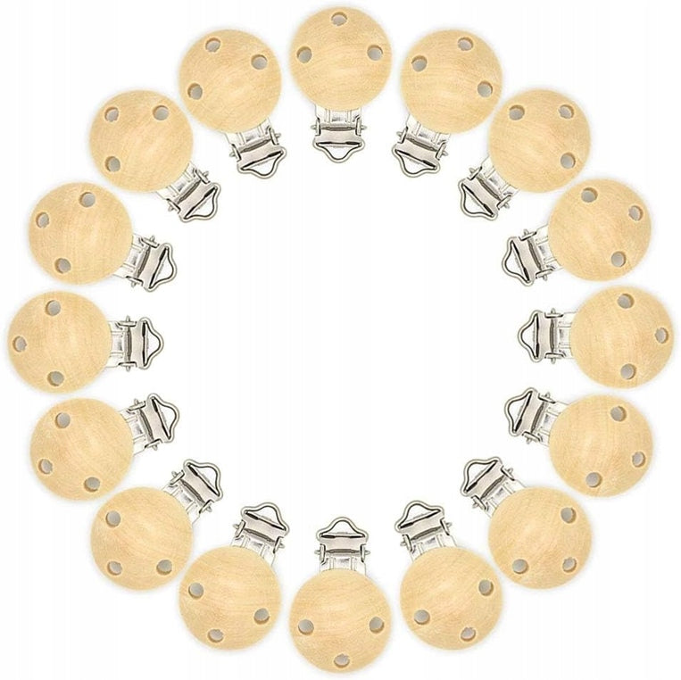 RUBY Artestar clips en bois pour chaîne de sucette 16 pièces