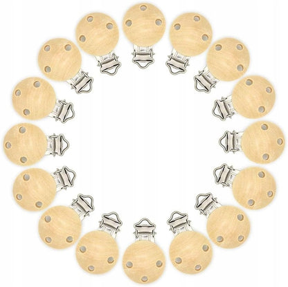RUBY Artestar clips en bois pour chaîne de sucette 16 pièces