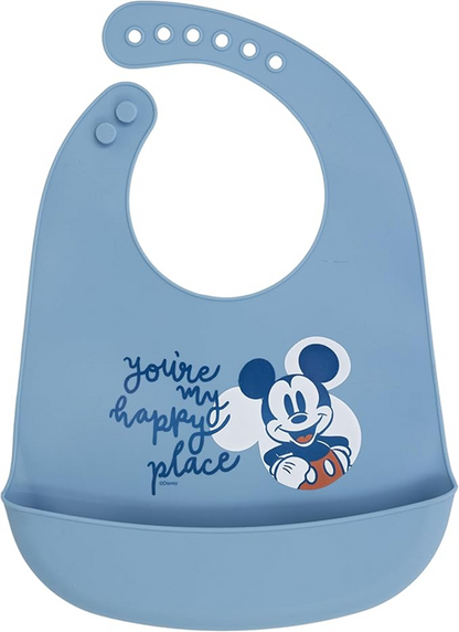 STOR bavoir en silicone avec poche MICKEY MOUSE