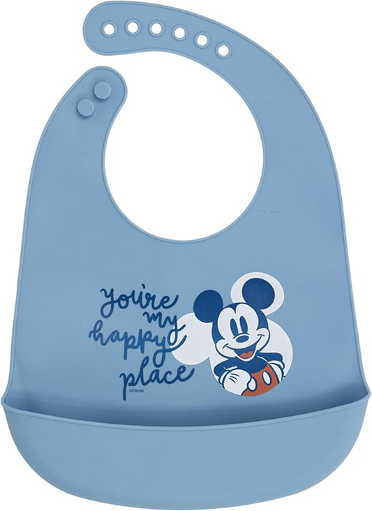 STOR bavoir en silicone avec poche MICKEY MOUSE