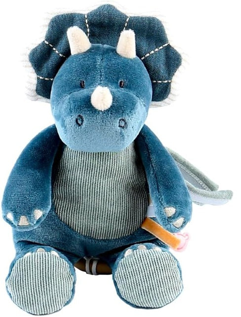 Jucărie de pluș NOUKIE'S cu cutie muzicală „Cântec de leagăn de Brahms” TRICERATOPS 20 cm