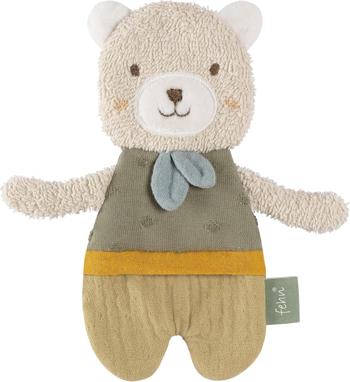 FEHN Natur hochet bruissant en coton biologique OURSON 17 cm